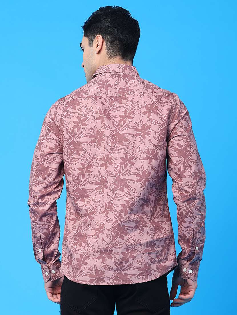 men printed long sleeve regular fit casual shirt - 21987217 -  Standard Image - 3