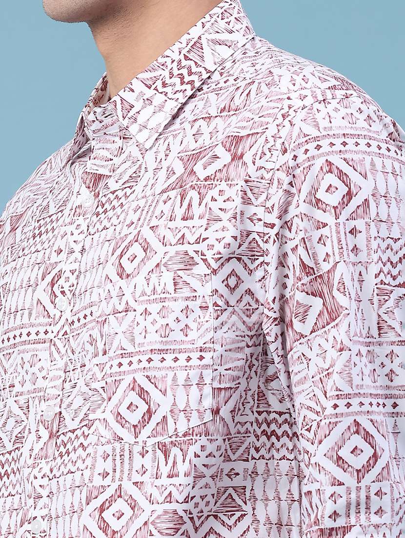 Men Printed Long Sleeve Regular Fit Casual Shirt - 21987219 -  Standard Image - 5