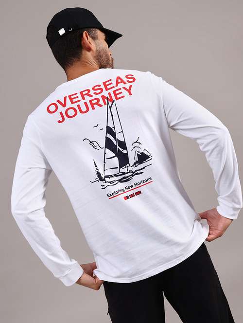 men printed long sleeve regular fit t-shirt - 21987228 -  Standard Image - 0