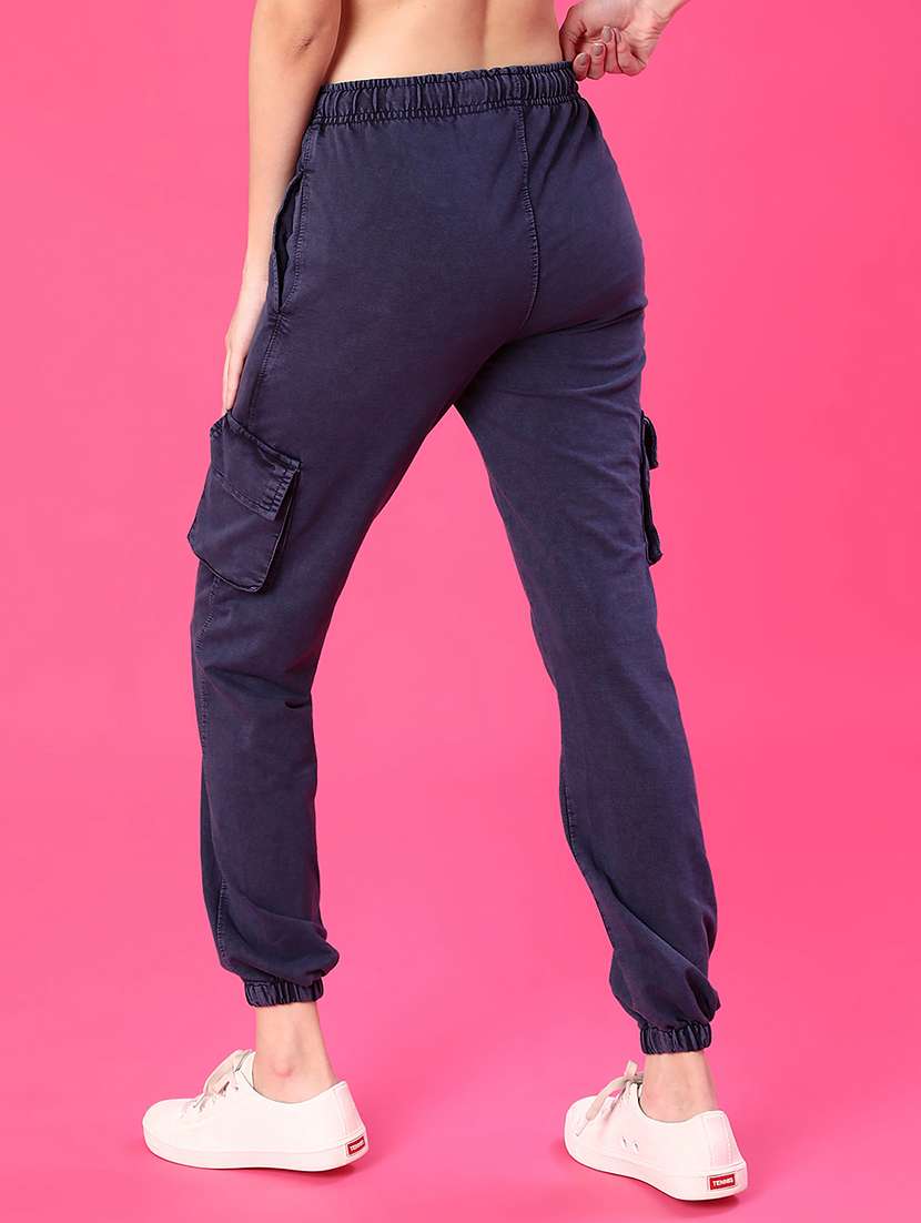 women solid mid rise jogger - 21987248 -  Standard Image - 3