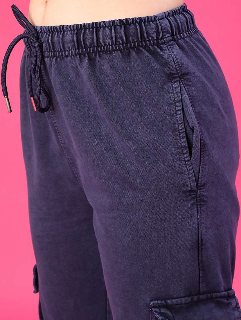 women solid mid rise jogger - 21987248 -  Standard Image - 5