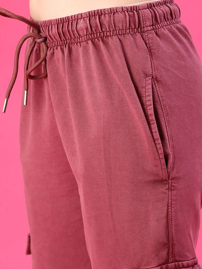 women solid mid rise cargo - 21987249 -  Standard Image - 5