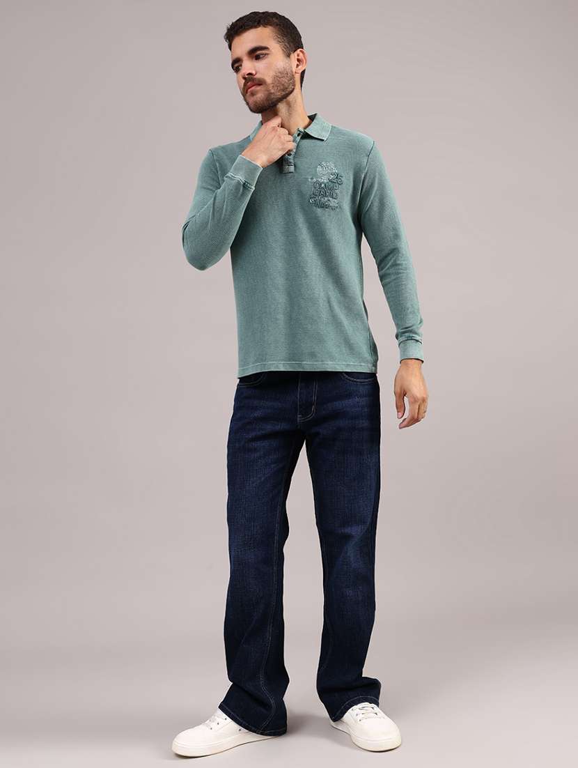 men long sleeve regular fit polo t-shirt - 21987257 -  Standard Image - 3