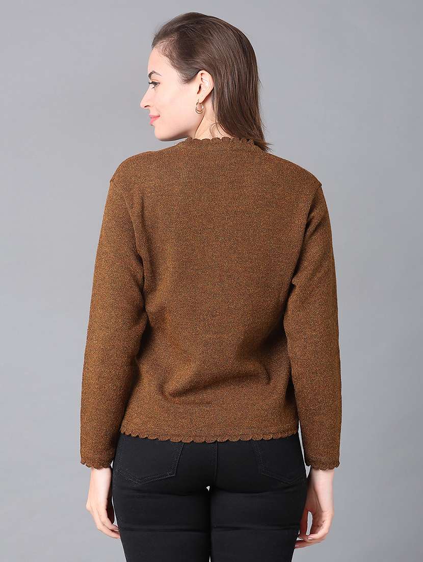 women solid long sleeve cardigan - 21987266 -  Standard Image - 3