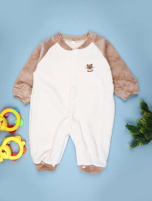 kids color blocked long sleeve romper - 21987311 -  Standard Image - 0