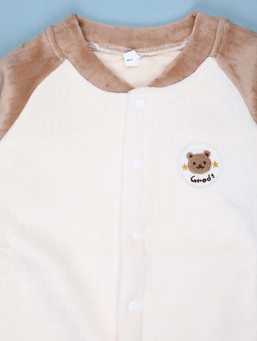 kids color blocked long sleeve romper - 21987311 -  Standard Image - 3