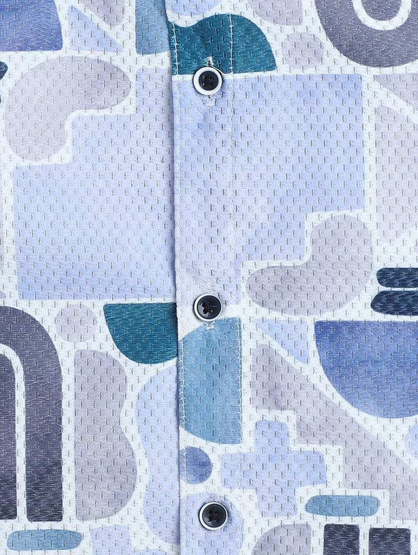light blue cotton blend shorts set coords - 21987314 - Standard Image - 5