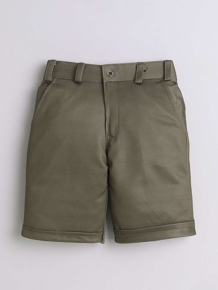 boys printed shirt and shorts set with suspender - 21987323 -  Standard Image - 3