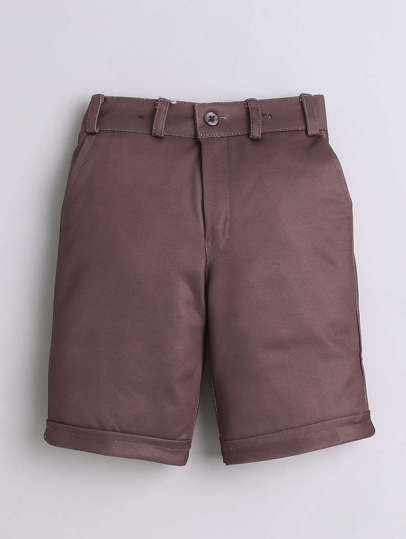 boys printed shirt and shorts set with suspender - 21987324 -  Standard Image - 3