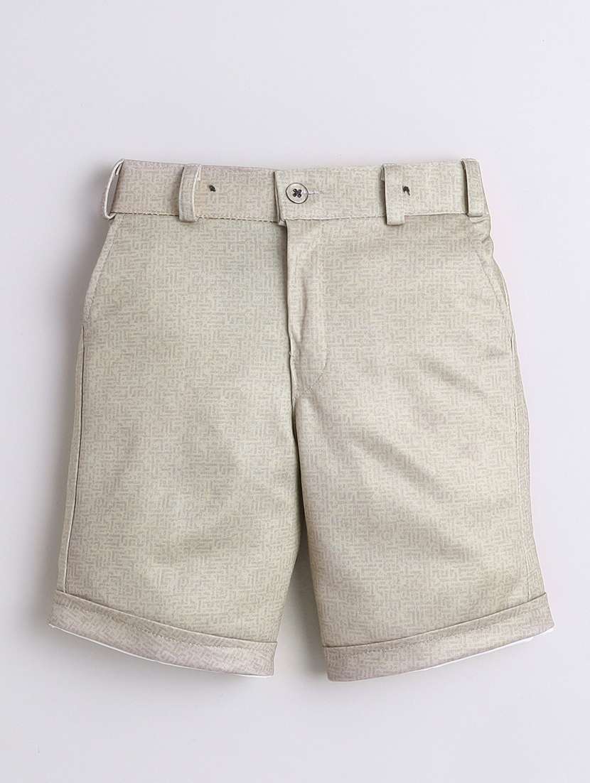 boys printed shirt and shorts set with suspender & golf cap - 21987328 -  Standard Image - 3