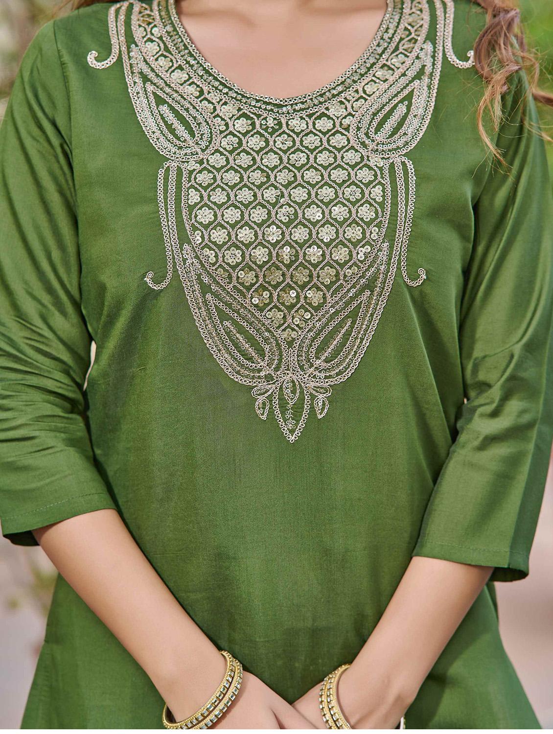 women three quarter sleeve kurta pant with dupatta set - 21987338 - Standard Image - 5