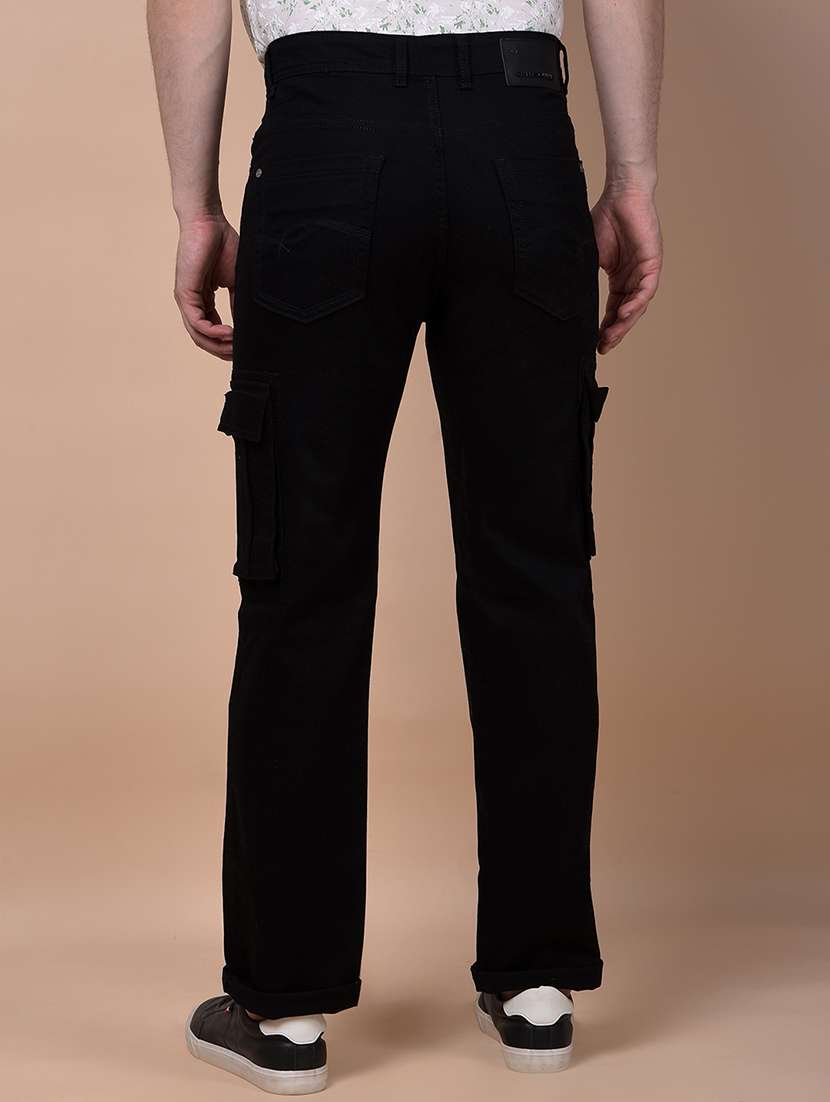 men plain mid rise full length straight fit jeans - 21987393 -  Standard Image - 3