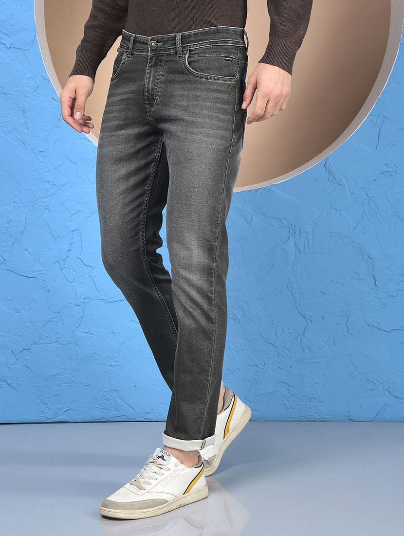 men washed mid rise full length slim fit jeans - 21987396 -  Standard Image - 3