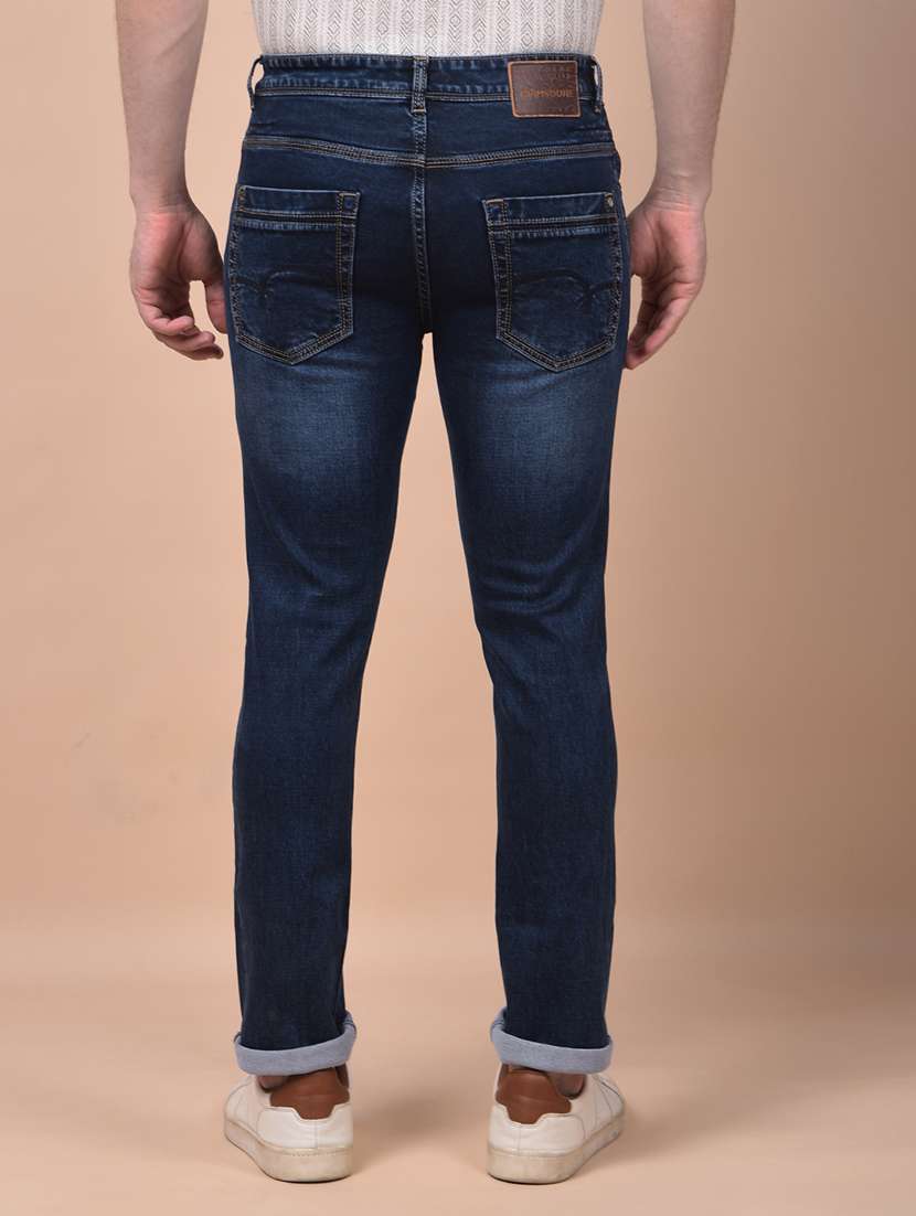men washed mid rise full length slim fit jeans - 21987398 -  Standard Image - 3