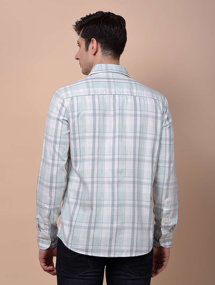 men checkered long sleeve slim fit casual shirt - 21987425 -  Standard Image - 3