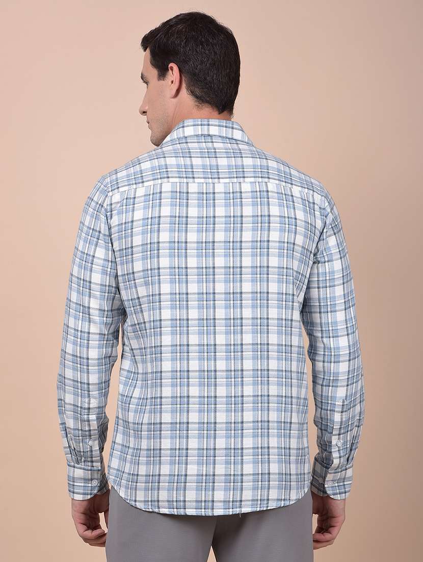 men checkered long sleeve slim fit casual shirt - 21987426 -  Standard Image - 3