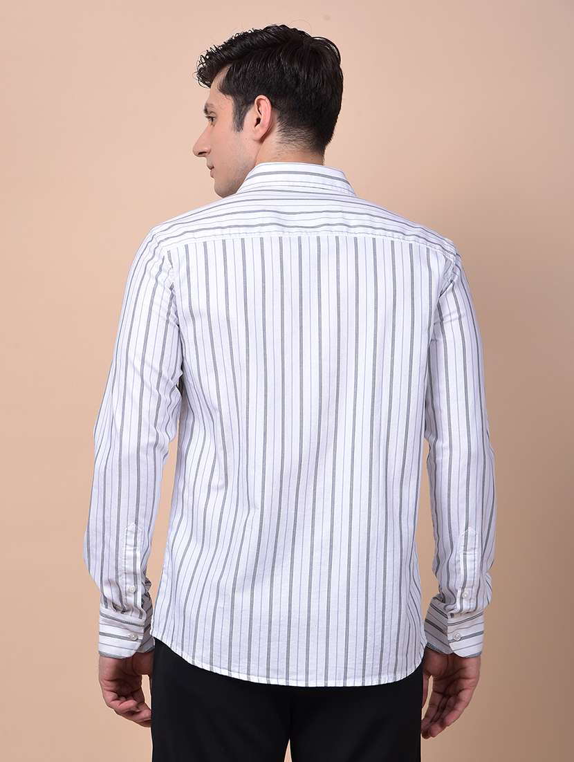 Men Striped Long Sleeve Slim Fit Casual Shirt - 21987437 -  Standard Image - 3