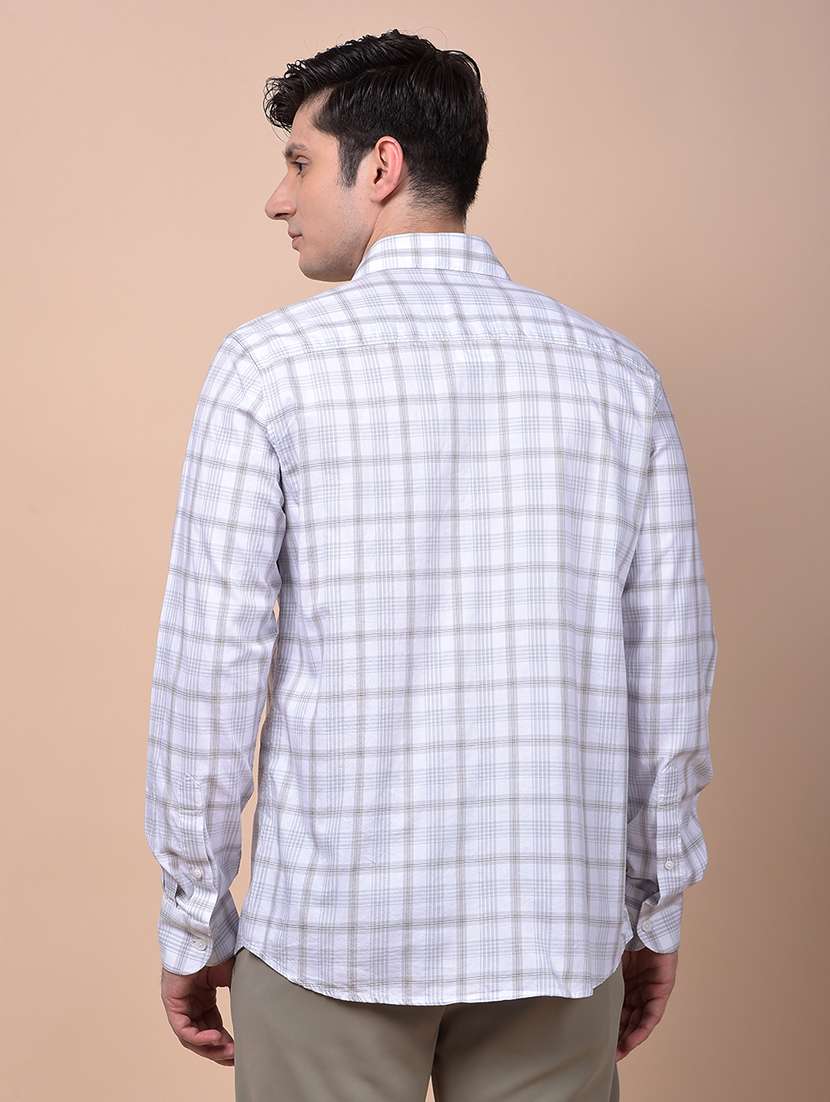 men checkered long sleeve slim fit casual shirt - 21987451 - Standard Image - 3