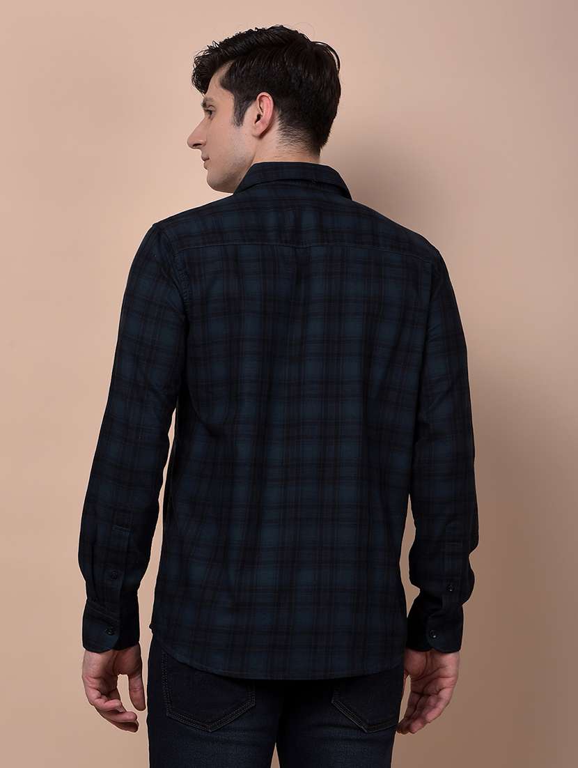 men checkered long sleeve slim fit casual shirt - 21987452 -  Standard Image - 3