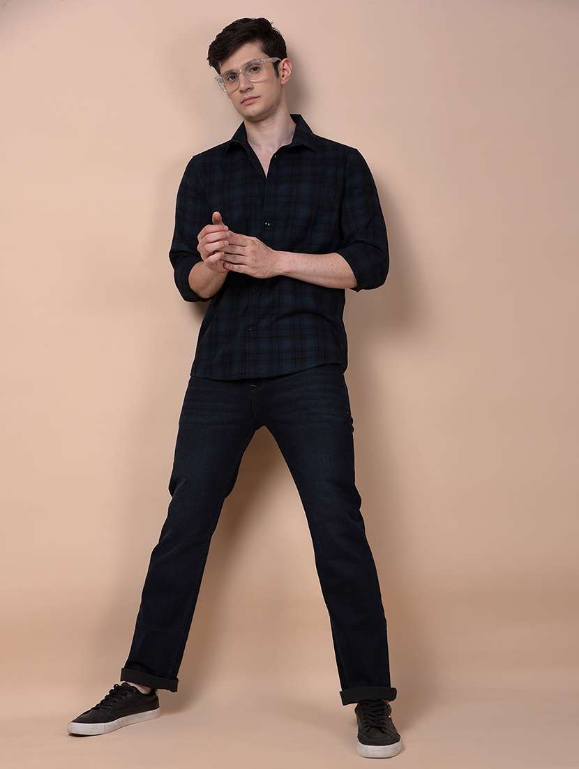 men checkered long sleeve slim fit casual shirt - 21987452 -  Standard Image - 5