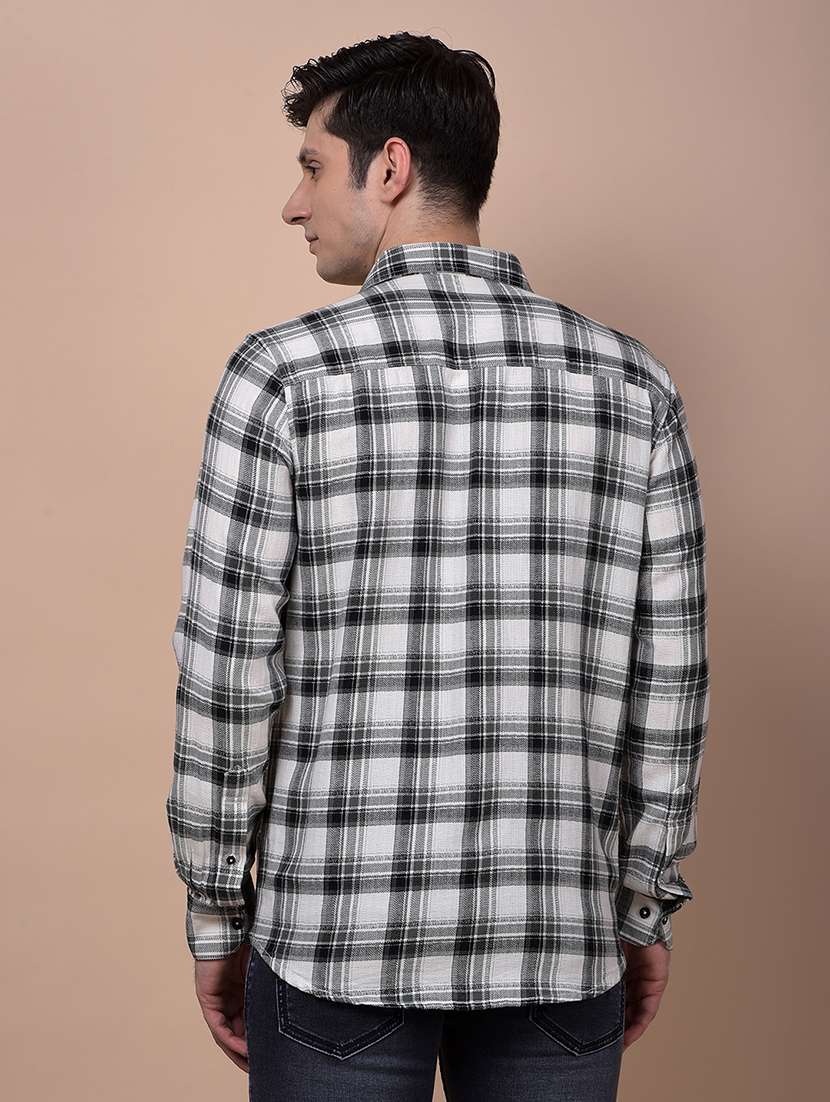 men checkered long sleeve slim fit casual shirt - 21987459 -  Standard Image - 3