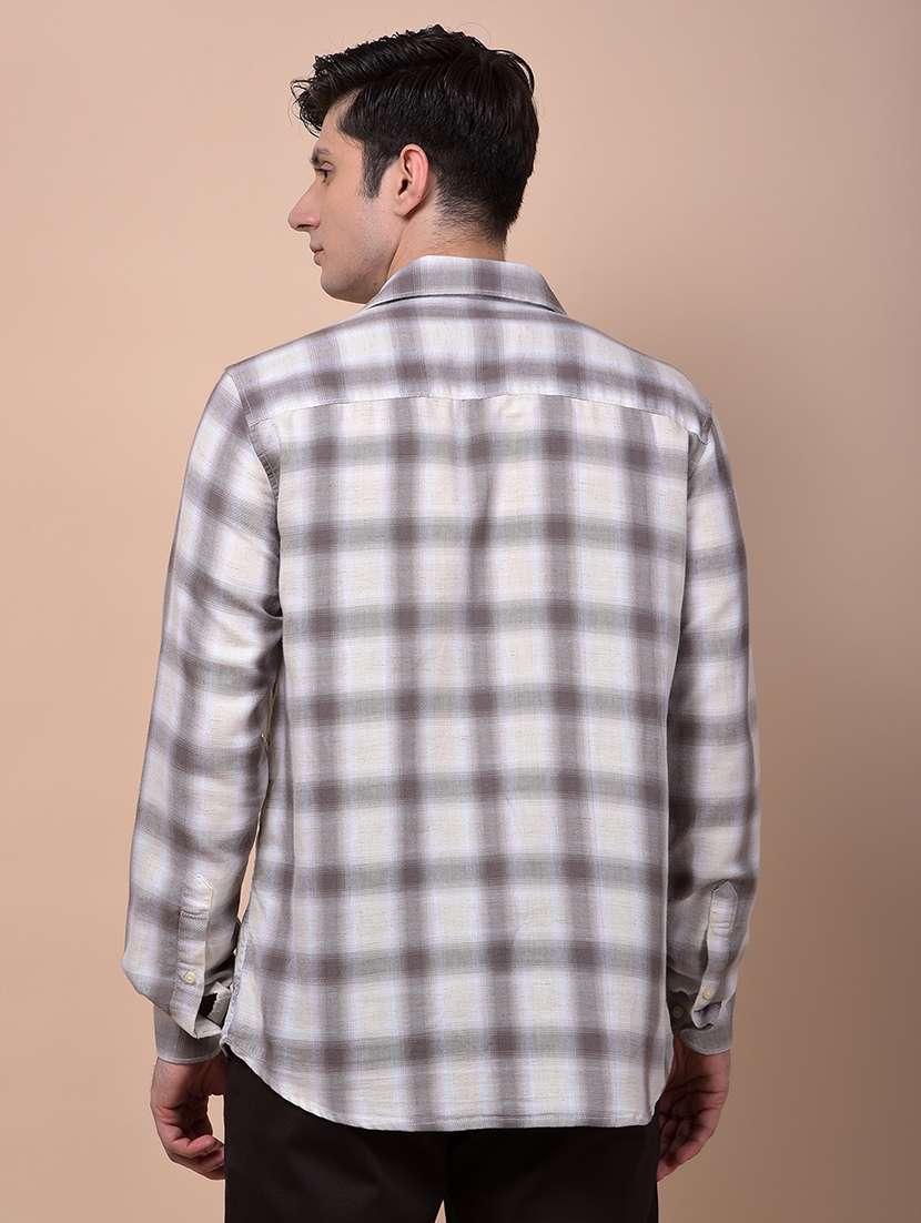 men checkered long sleeve slim fit casual shirt - 21987464 -  Standard Image - 3