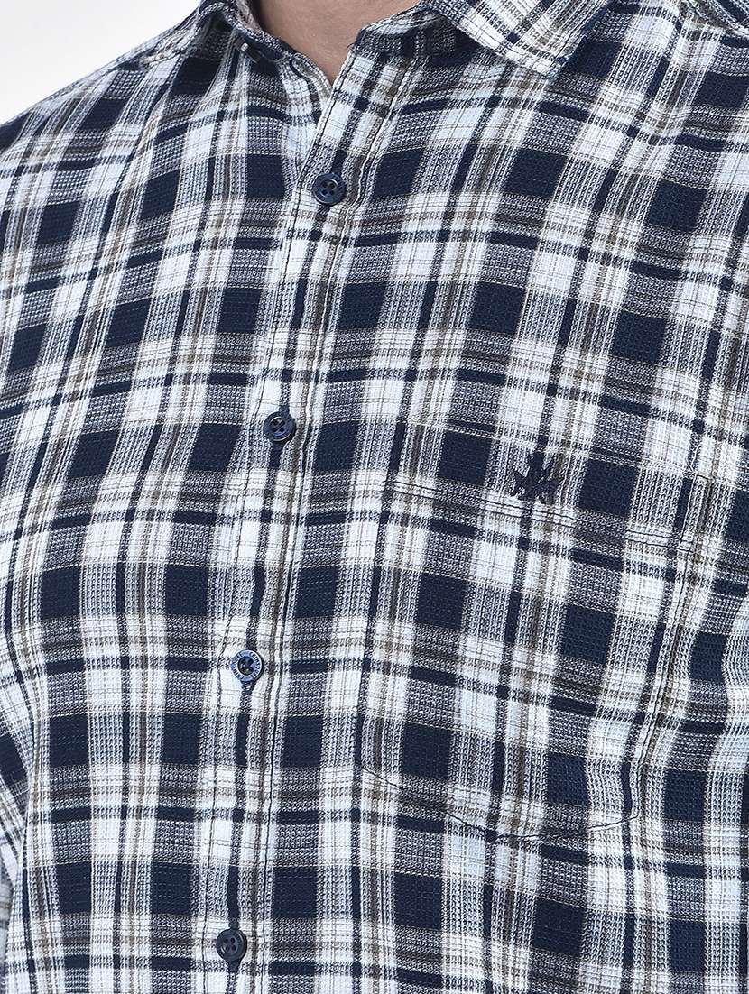 men checkered long sleeve slim fit casual shirt - 21987465 -  Standard Image - 5