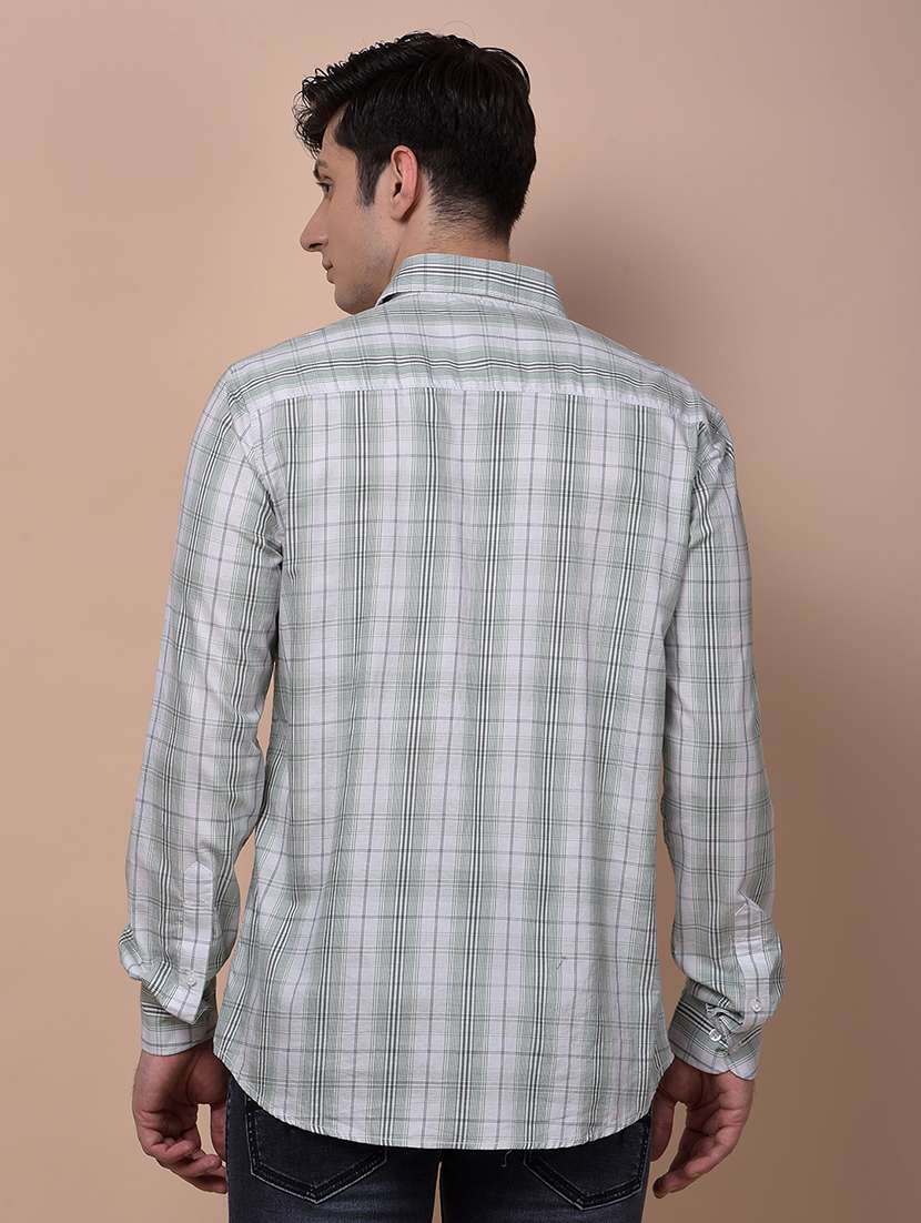 men checkered long sleeve slim fit casual shirt - 21987471 -  Standard Image - 3