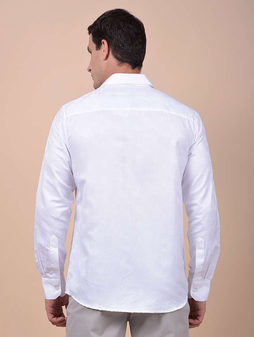 men self design long sleeve slim fit casual shirt - 21987527 - Standard Image - 3