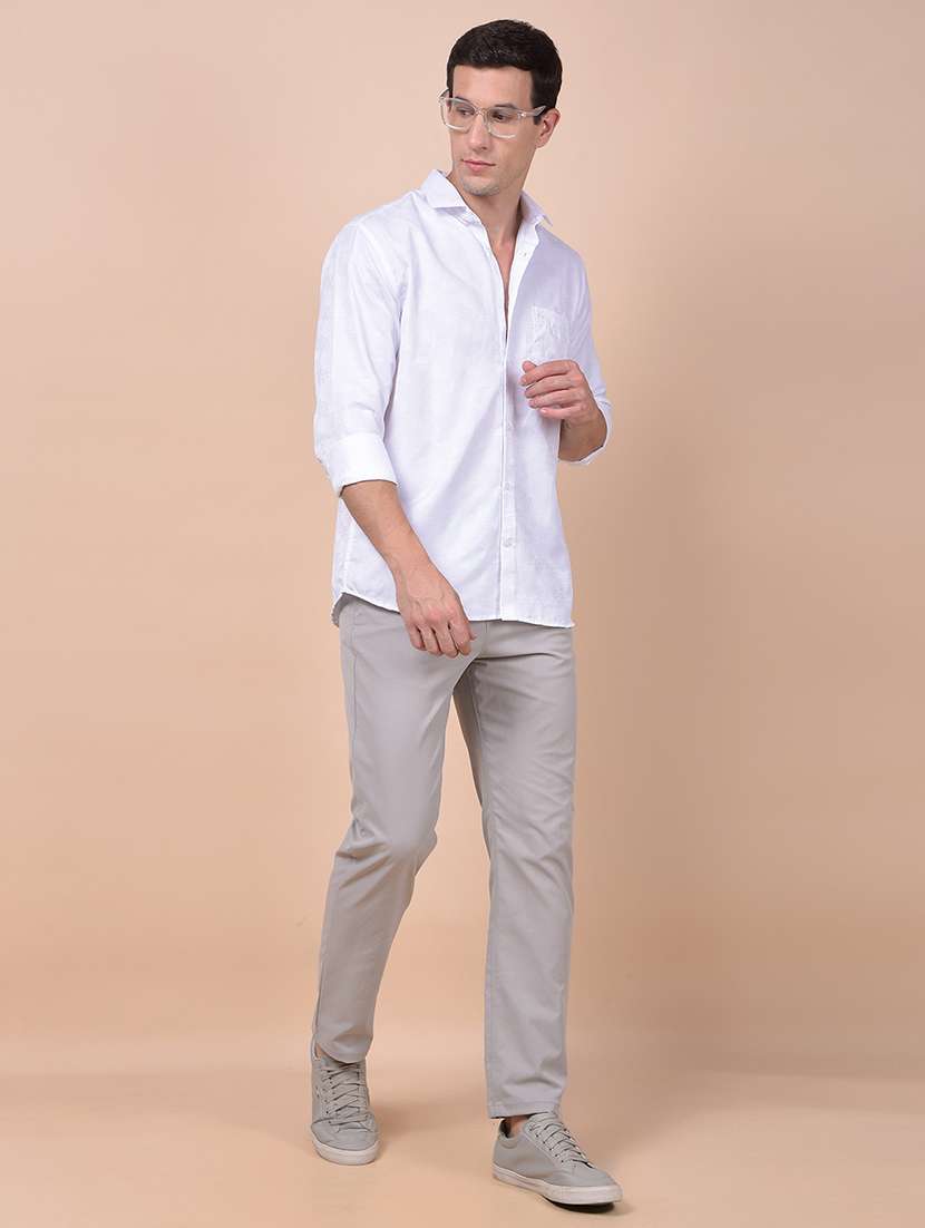 men self design long sleeve slim fit casual shirt - 21987527 - Standard Image - 5
