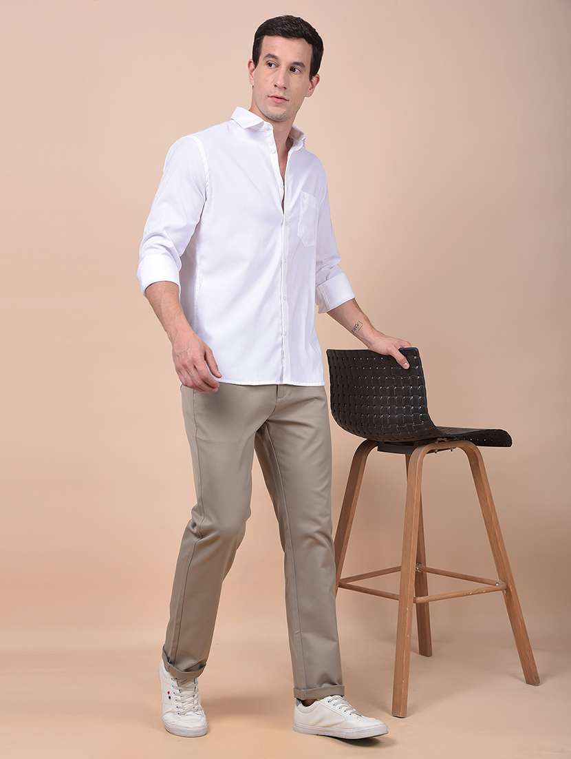 men solid long sleeve regular fit casual shirt - 21987529 -  Standard Image - 5