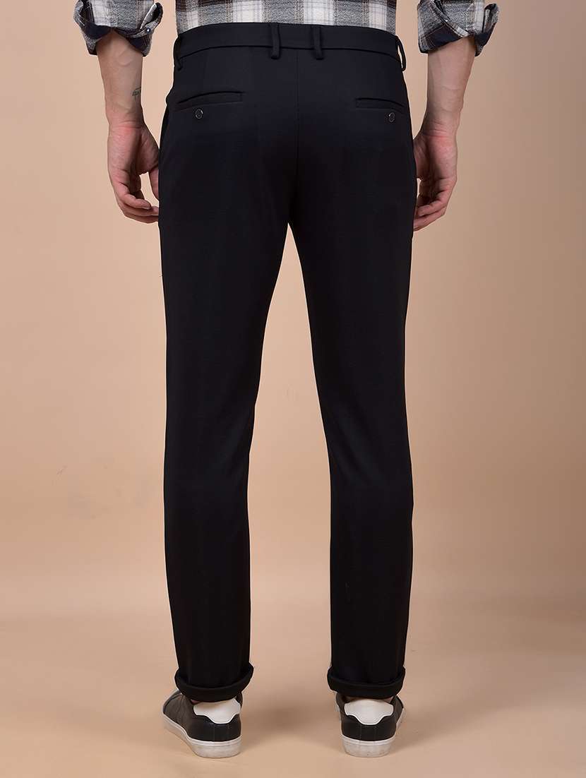 men solid mid rise flat front casual chinos  - 21987545 -  Standard Image - 3