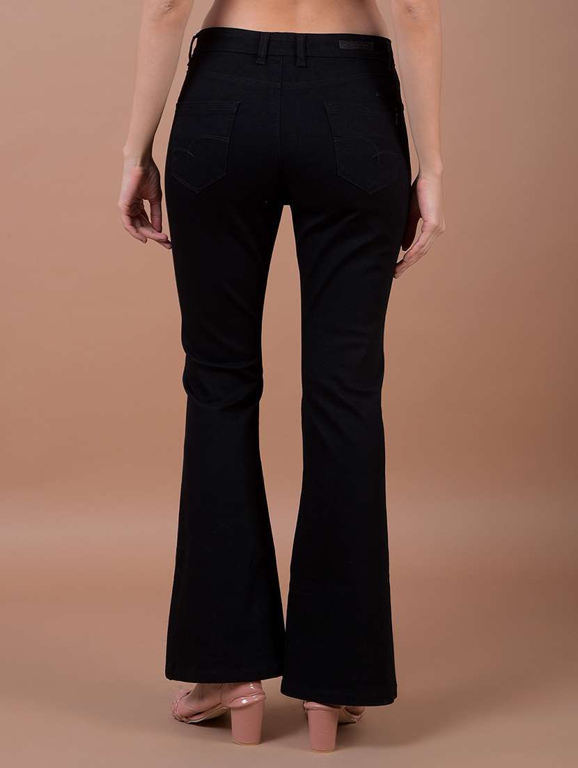 women solid mid rise bootcut jean - 21987562 -  Standard Image - 3