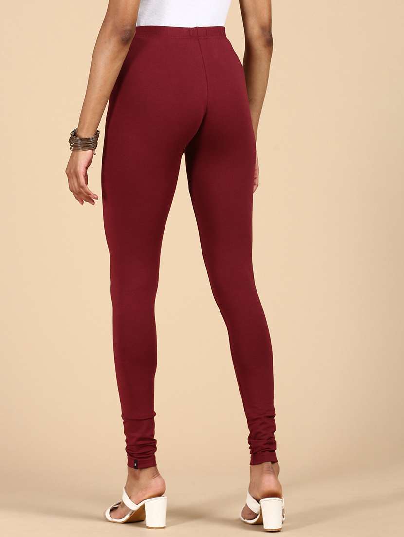 women solid mid rise full legth legging - 21987583 -  Standard Image - 3