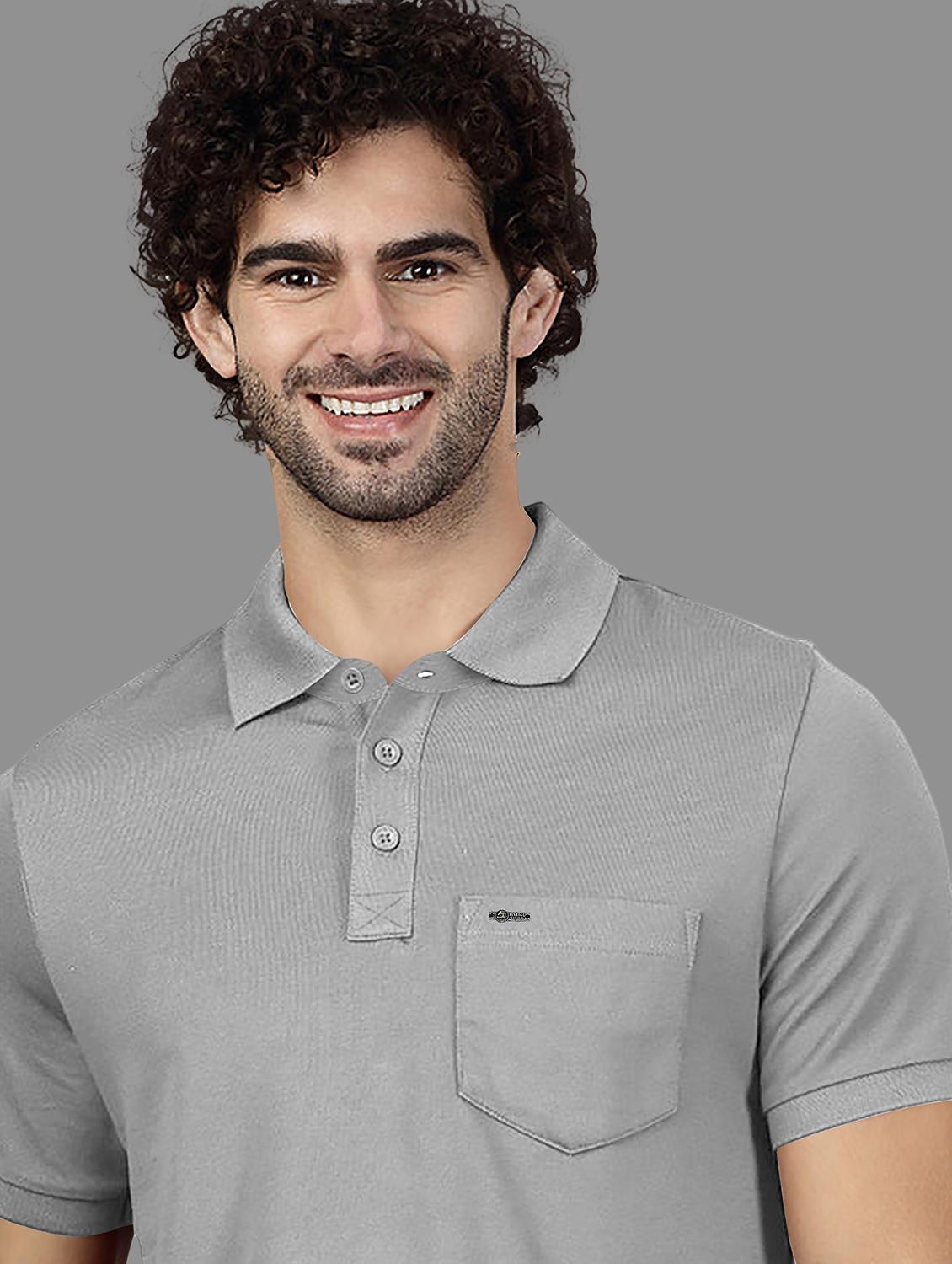 men solid short sleeve regular fit polo t-shirt - 21987611 - Standard Image - 3