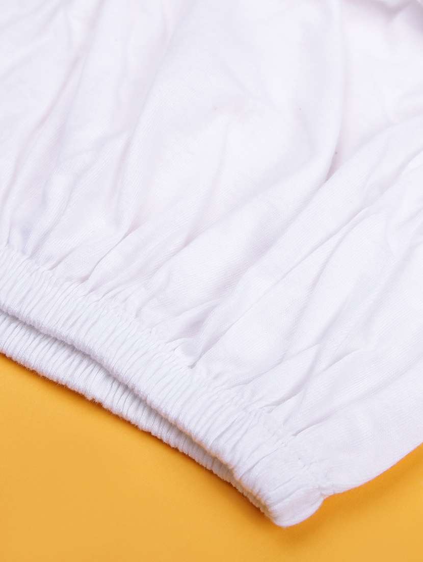 girls solid short sleeve frock with blommer - 21987651 -  Standard Image - 5