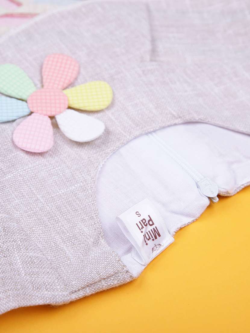 girls printed round neck frock with bloomer - 21987655 -  Standard Image - 3