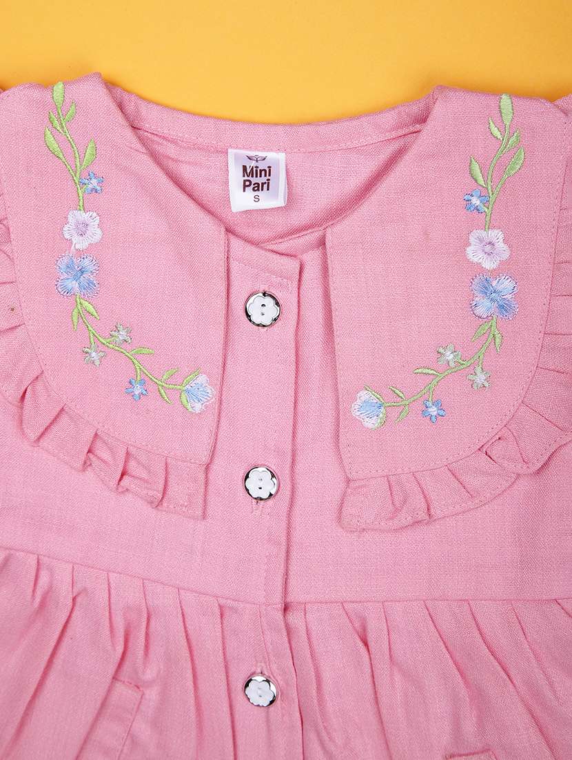 girls printed round neck frock with bloomer - 21987656 -  Standard Image - 3