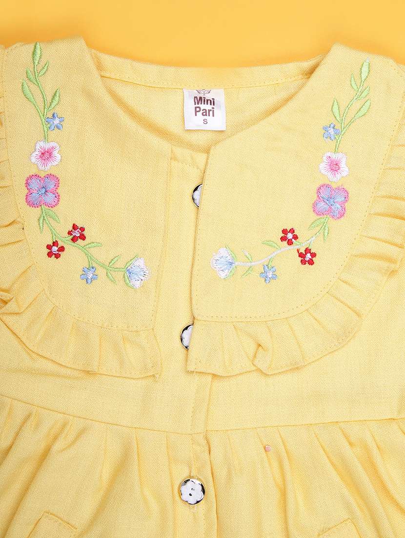 girls printed round neck frock with bloomer - 21987659 -  Standard Image - 3