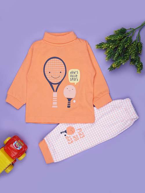 kids printed t-shirt and pajama co-ord set - 21987674 - Standard Image - 0