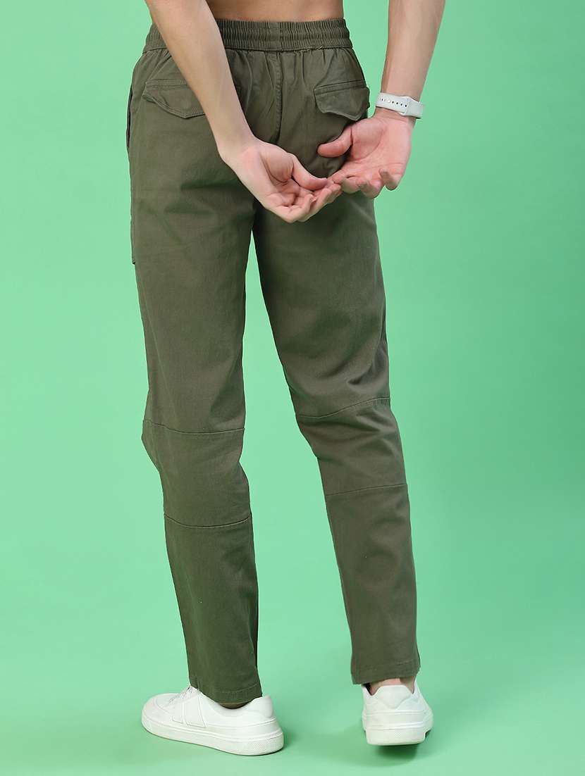 men solid mid rise regular cargo - 21987710 -  Standard Image - 3