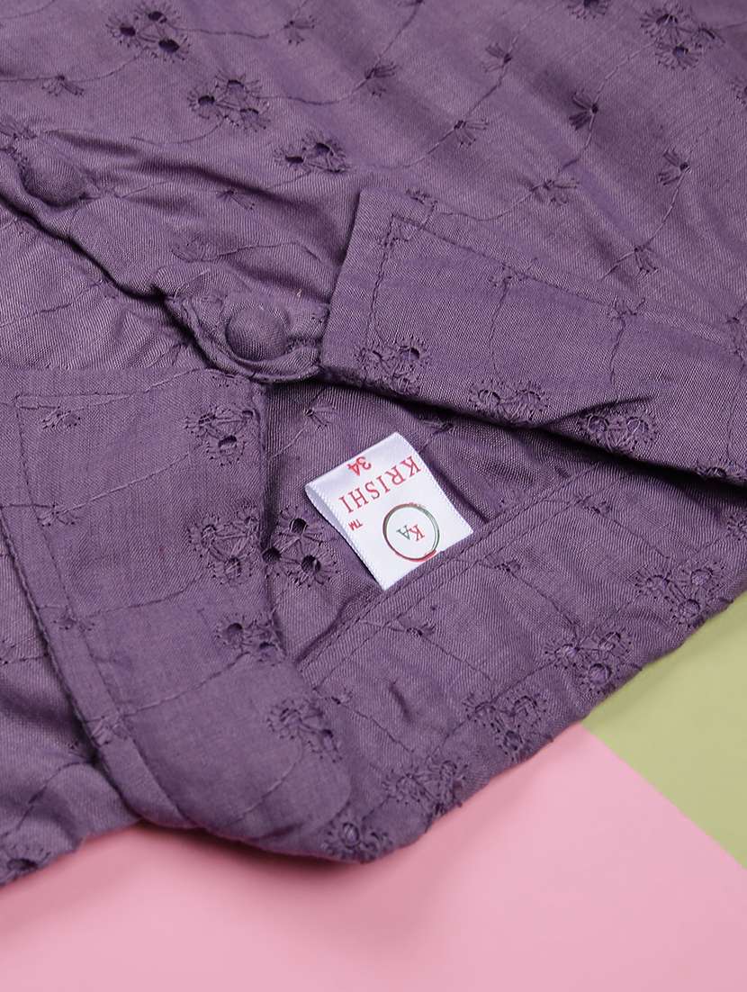 girls self design three quarter sleeve top - 21987725 -  Standard Image - 3