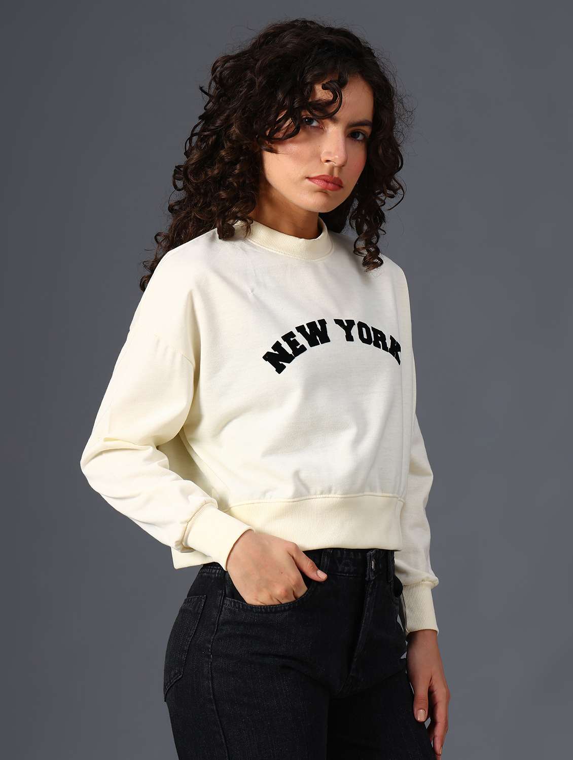 women printed long sleeve sweatshirt - 21987749 -  Standard Image - 3