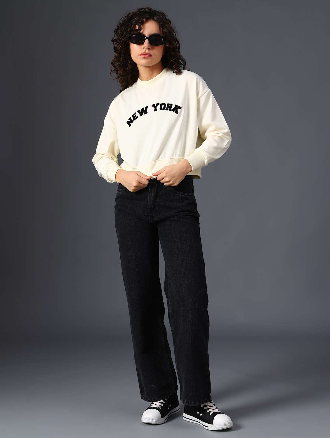 women printed long sleeve sweatshirt - 21987749 -  Standard Image - 5
