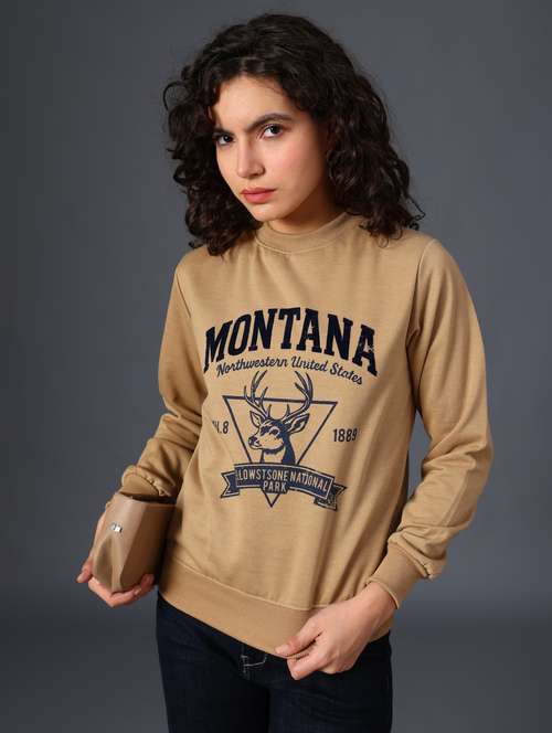 women printed long sleeve sweatshirt - 21987817 -  Standard Image - 0