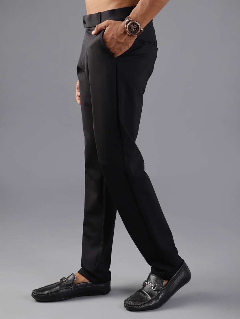 men solid mid rise casual chinos - 21987884 -  Standard Image - 3