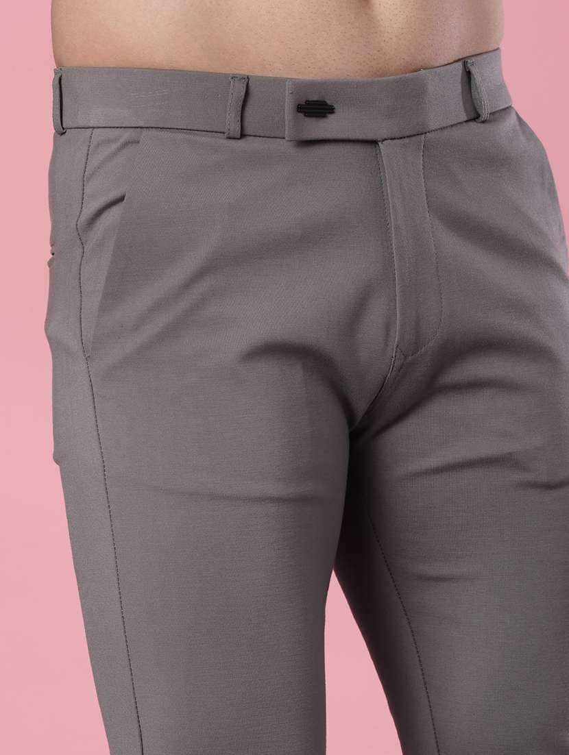 men solid mid rise casual chinos - 21987887 -  Standard Image - 5