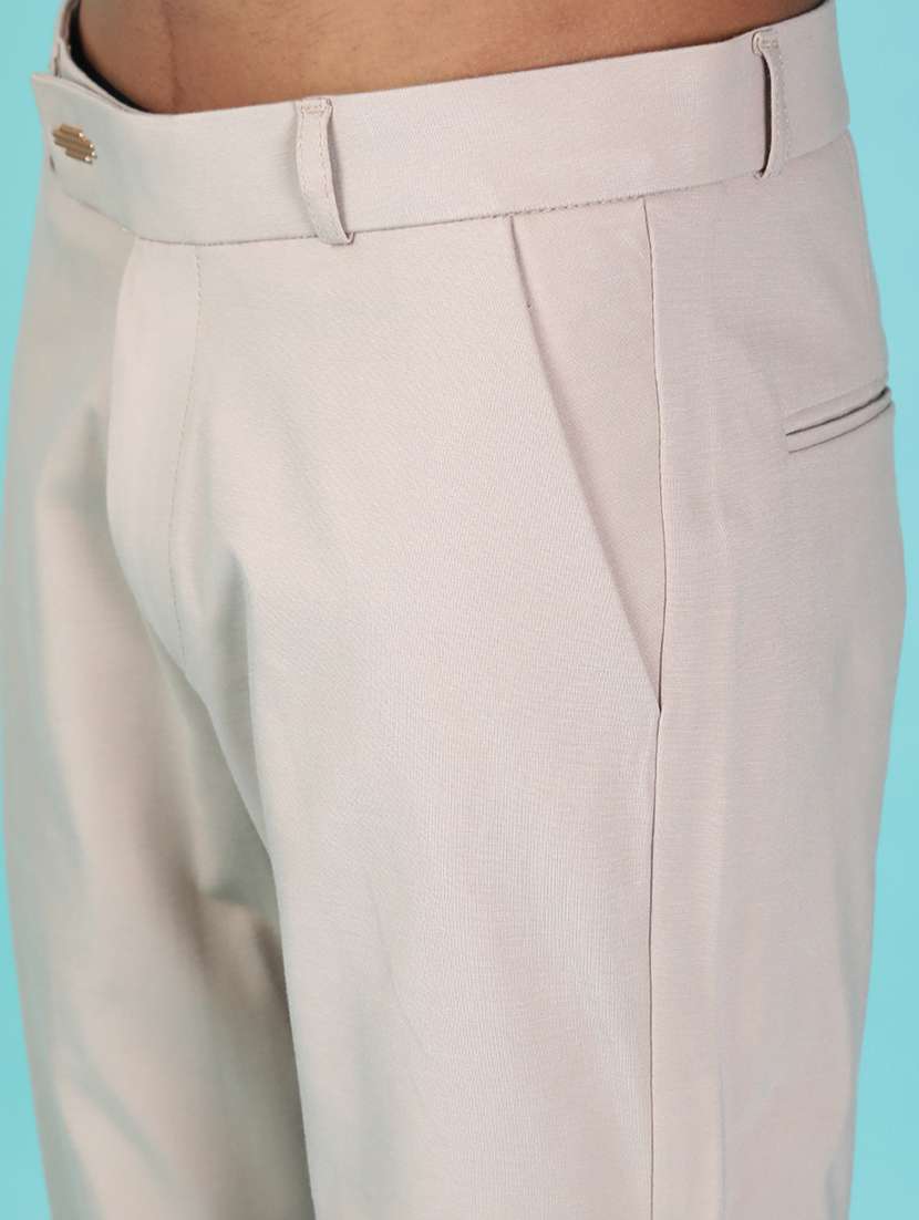 men solid mid rise casual chinos - 21987888 -  Standard Image - 5