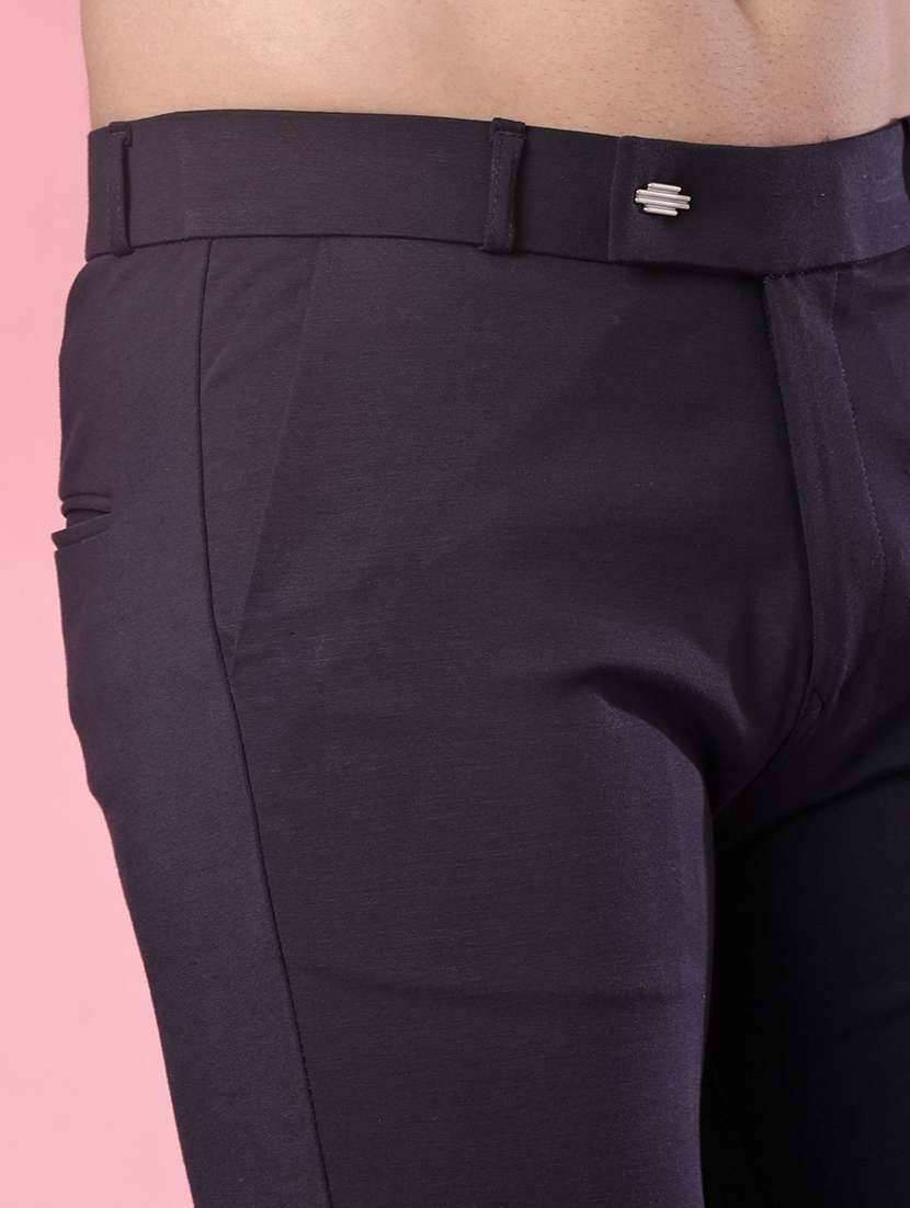 men solid mid rise casual chinos - 21987899 -  Standard Image - 5