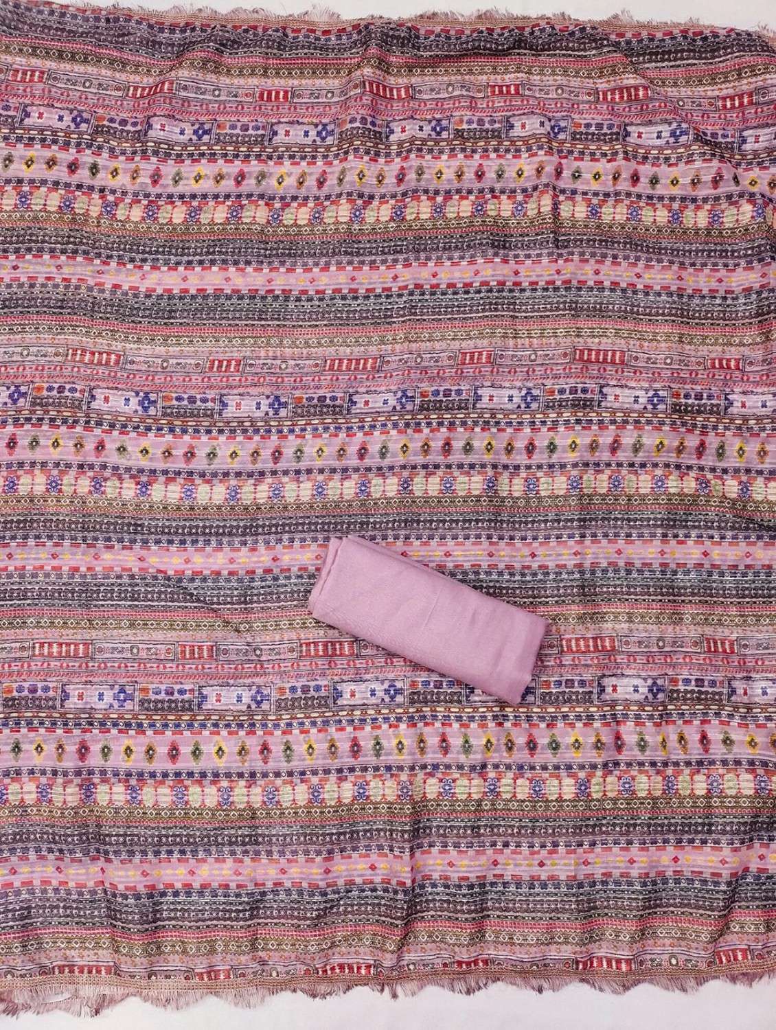 women floral embroidered unstitched suit set - 21987978 -  Standard Image - 3